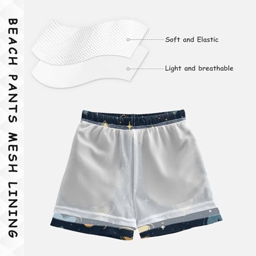 Boys Beach Board Shorts Heart Galaxy Love Swim Trunk Teen Swimwear4