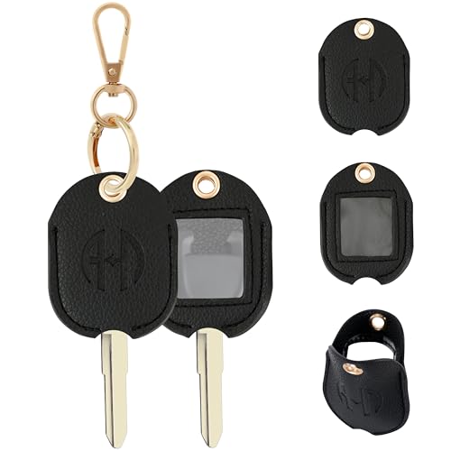 ANHBKAR Leather Car Key Fob Cover Sleeve Holder for Broken
