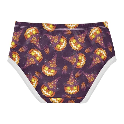 Little Girl Underwear Toddler Panties Kids Undies Halloween Pumpkin Soft Cotton Briefs 2T-8Y2