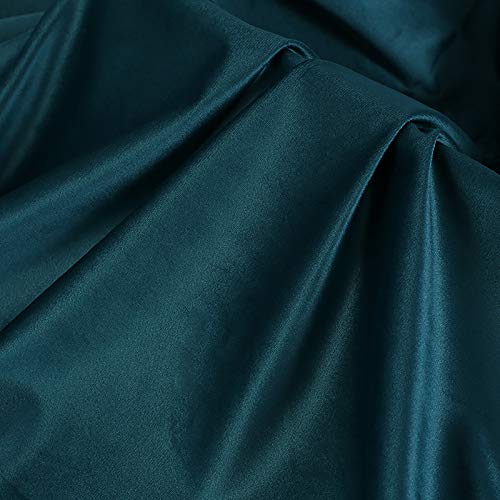 Generic Tejidos, Tejidos de Terciopelo Máss Y Gruesos Vestidos Decorativos Interiores Cortinas Sombrillas Tejidos de Terciopelo Artesanales/Azul Pavo Real/150 * 100 cm