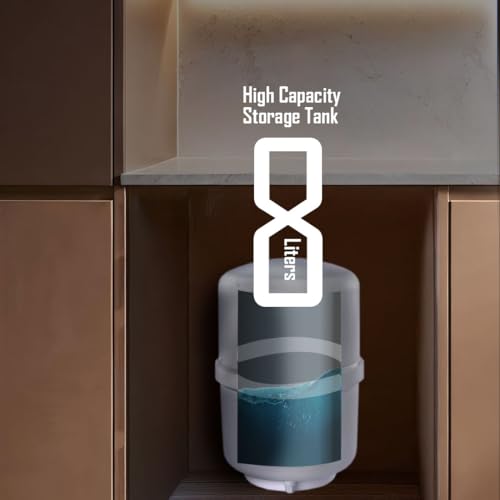 Image of Zero B Kitchenmate RO + UF Under the Sink Water Purifier | 7 Stage Purification | 8L Hydro pneumatic Storage Tank | 9 LPH High Flow Rate | Ideal for Modular Kitchens & Offices (White)
