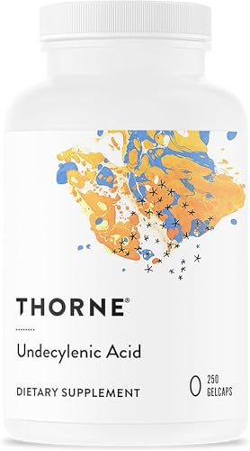 THORNE Undecylenic Acid - 250 mg of Undecylenic Acid - Fatty Acid Support for a Healthy Balance of Gut and Vaginal Flora - Gluten Free - 250 Gelcaps - 50 servings