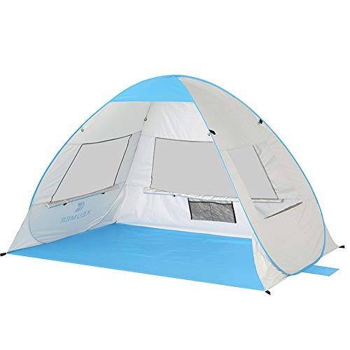 Tente cabine 2-3 personnes légère avec auvent de protection UV pour camping et randonnée