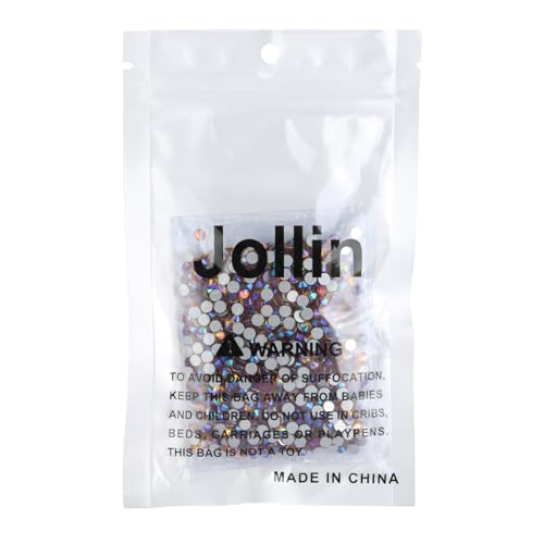 Image of Jollin Crystal Flatback Rhinestones Gems for Crafts 4mm SS16, Topaz AB | Glue Fix, 1440pcs Glass Rhinestones for Bedazzling, Clothes, Tumblers, Nail Art, Shoes, Bags, Caps & Accessories Decoration