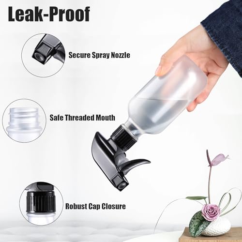 Small Water Spray Bottle for Hair, Frosted Clear Plastic Small Squirt Bottle with Adjustable Mist/Stream, Refillable Empty Mister Spray Bottles for Hair, Plant, Cleaning, Pet, 10.1 oz /300ML4