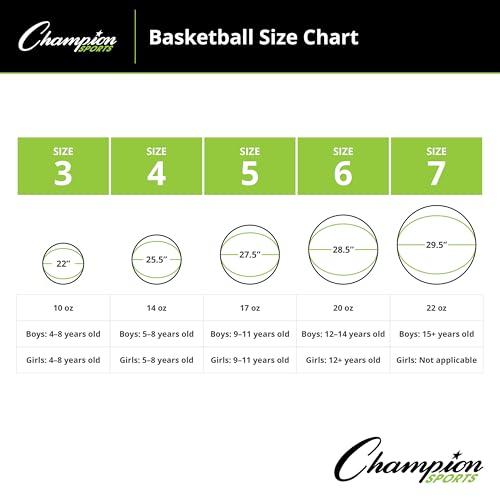 image for Champion Sports Rubber Intermediate Basketball, Heavy Duty - Pro-Style