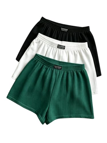 Image of SOLY HUX Women's Summer Shorts 3 Packs Casual Comfy Shorts Sets