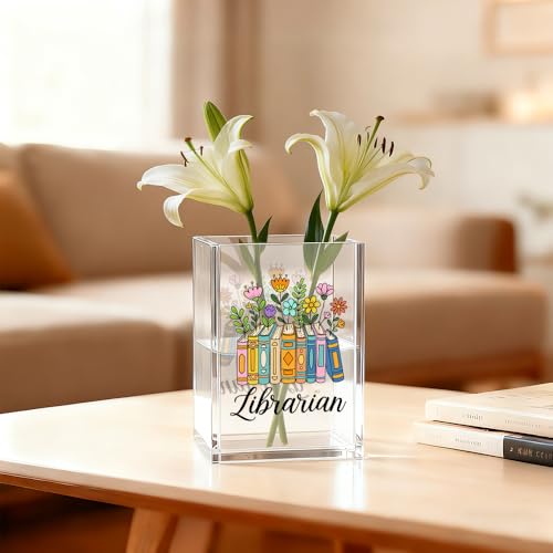 Image of Librarian Acrylic Pen Holder Book Mark Holder Library Accessories