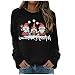 Xinantime Pull De Noel Homme Dab Pere Noel Hip-Hop Cool Sweatshirt Sweat-Shirt DéContracté à Imprimé Nain Nain Haut à Manches Longues Pulls à Manches Longues Cardigans VêTements De NoëL