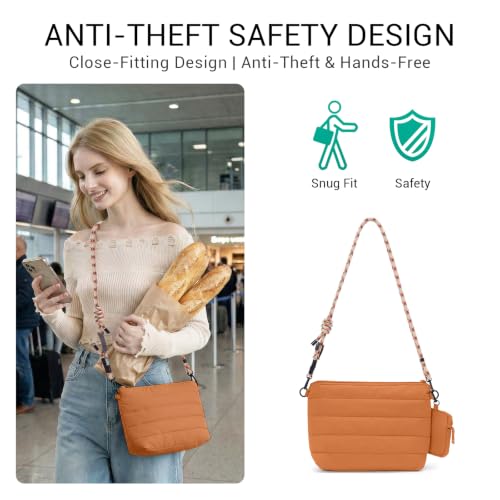 Image of ACUARIO Crossbody Bags for Women - Puffy Tote Bag Purse for Work, Travel, Shoulder Handbag with Small Wallet