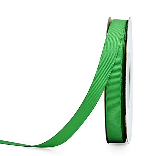 YAMA Green Grosgrain Ribbon 1/2 Inch Continuous 25 Yards