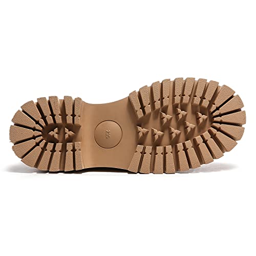 Image of Platform Loafers for Women Chunky Heel Lug Sole Loafers Slip ons Round Toe