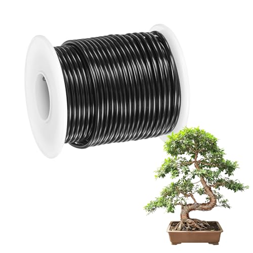 M METERXITY 1-Pack Bonsai Training Wire, 2mm x 49ft/15m Anodized Aluminum Bonsai Tree Wire for Fine Trunk/Gardening Bran