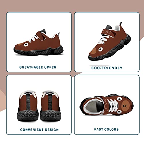 Boys Running Sneakers Girls Animal Face Painted Shoes Child Buckle Casual Daily Shoes3