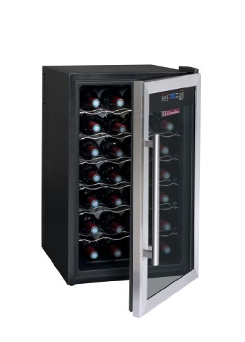 Preisvergleich Produktbild La Sommelière LS28 Weinkühlschrank / 74,0 cm Höhe / Weintemperierschrank für Service, Hybrid Technologie / Digital-Anzeige der Temperatur / edelstahl und schwarz