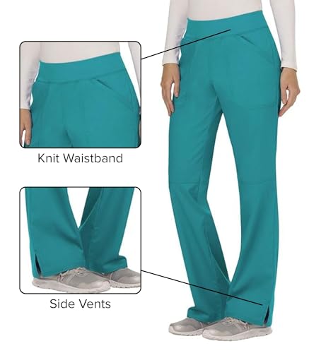 Image of Cherokee Women Scrub Pant with Straight Leg Pull-on Pant Medical Bottom with 4 Pocket & 2-Way Stretch Fabric - WW110