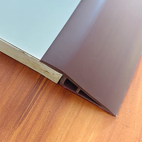 Dailisen 3.4Ft Floor & Carpet Threshold Transition Strip, Overlap Edge Reducer,Edging Trim For Doorway Flooring Mats And Tiles,Beveled Edge Ramp Edge Guard,For Use With 3/5" Thick Material (Brown) #TOP5