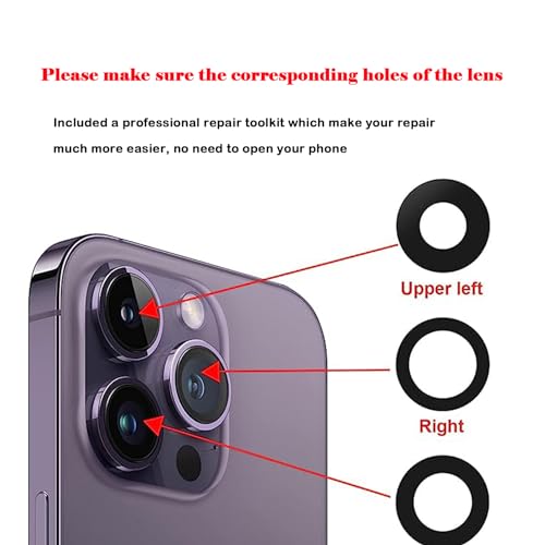 Vidrio de cámara trasera iPhone 15 Pro Max de alta resistencia con herramientas 3