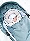BABYFUßSACK für Babyschale Frühling Herbst Übergang warm mit Füllung, Einschlagdecke Fußsack Schlafsack Baby Kinderwagen Bett Wiege GANZJÄHRIG beige