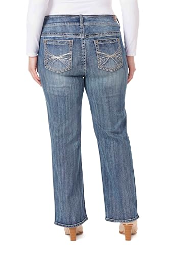 Image of WallFlower Luscious Curvy Bootcut Jeans for Women, Mid-Rise Insta Stretch Denim, Size-Inclusive Juniors Jeans