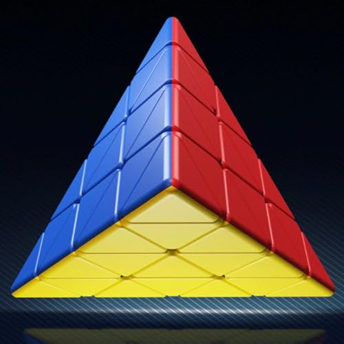 Image of SengSo Master Pyraminx V2 Speed Cube | 4-Layer Stickerless Design | Professional 4x4x4 Pyramid Puzzle with Smooth Rotation for Collectors and Advanced Solvers