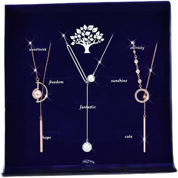 3Pcs Women's Long Pendant Necklace Long Sweater Necklace Women's Y Necklace Set Fashion Jewelry, Women's Long Chain, Sweater Chain, Women's Necklace - Image 6