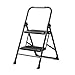 Spacmirrors Taburetes con Escalera de Cocina Taburete con peldaños para Interiores Taburete con peldaños de Metal de 2 peldaños, Silla Plegable para Cocina doméstica, Escalera plegab