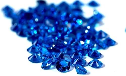 AAA 1mm to 7mm Round Brilliant Cut Blue Cubic Zirconia Loose Stone. Fancy Blue CZ. (3mm 100pcs)
