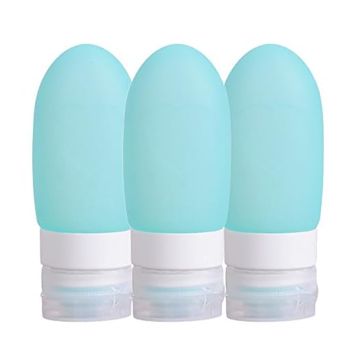 VOVO Mode Flacon de Voyage en Silicone,3Pcs Ensemble Bouteille de Voyage Anti Fuite Portables Contenant Cosmetique Approuvé par la TSA pour Shampooing,Gel Douche, Huile Solaire,Lotion,crème