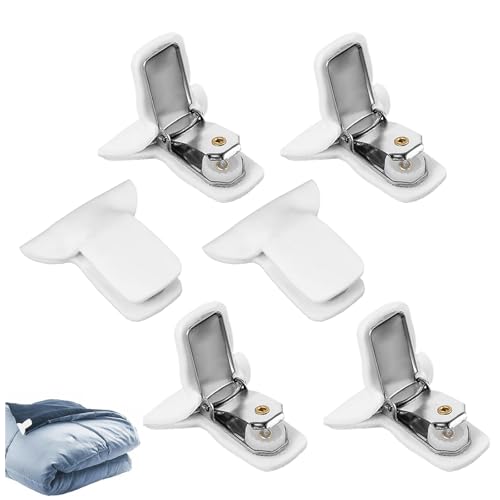 Clips Para Funda De Edredón,6 Pcs Clips Sujetadores Para Edredón Nórdico Juego De Pinzas Antideslizantes Para Fijar Y Sujetar La Funda Al Edredón Sábanas Y Cojines Accesorios De Cama