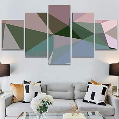 SIGNWIN 5 Panel Canvas Wall Art Modern Art...