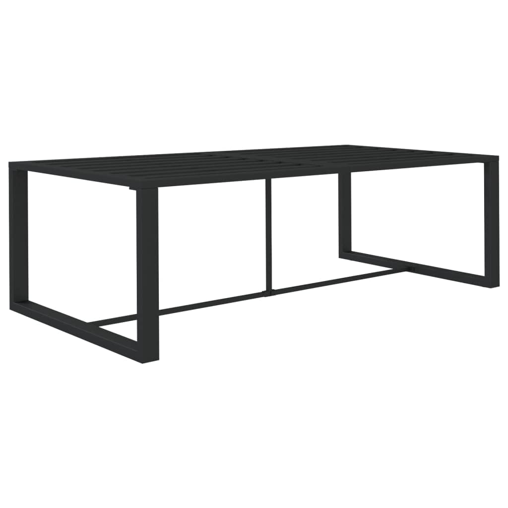 Stół do jadalni ogrodowy, antracyt, 120 x 60 x 66 cm, aluminiowy blat, wytrzymały, łatwy w pielęgnacji, na taras, balkon, do użytku na zewnątrz