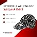 Comeaux Caps Black Bandana Reversible Welding Cap | 100% Cotton, Durable Work Hat for Men & Women (Size 7 1/4)