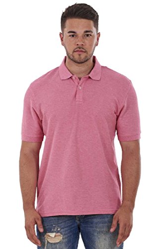 Polo de Manga Corta para Hombre - Algodón Puro - Rosa - L