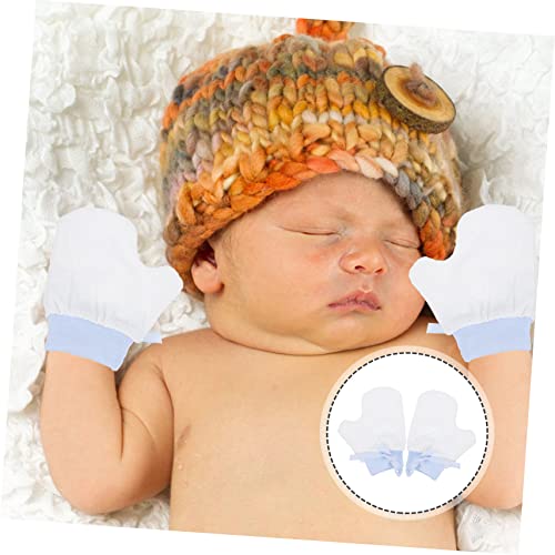 BESPORTBLE 1pair Teething Relief Mittens for Newborns Cut Resistant Gloves Finger Biting Stop Boy Girl Finger Protector Comfortable for Boys Skin-friendly2