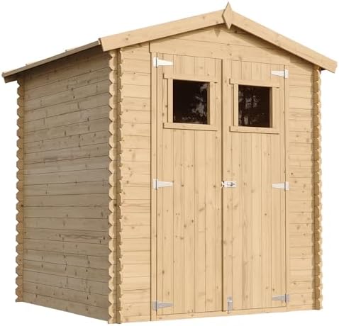 Abri de Jardin en Bois - Stockage extérieur I186xL196xH218 cm/ 2,...