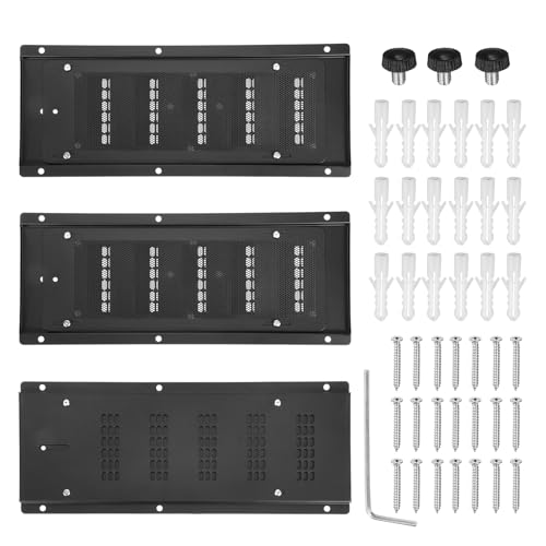 Kozelo Grille ventilation fondation 16"x6.5" noir 3 pièces
