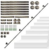 Tanice Rampe d'Escalier Murale 3m Bronze - Main Courante Industrielle Tube Acier 25mm Anti...