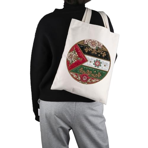 Bolsa Tote Floral Palestina 15.2 x 14 x 0.2 in miniatura 6