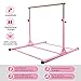 Dai&F Gymnastics Bar for Kids, Adjustable Height 3'-5' Junior Gymnastics Bars for Home, Horizontal Training Bar with Fiberglass Rail & Stainless Steel Regulating Arms
