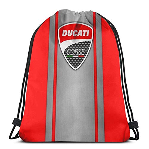 Ducati Corse Tasche mit Kordelzug, Stahlhaut, Strandtasche, langlebig, Sportrucksack, Aufbewahrung, große Sporttasche für Reisen, Klettern, Wandern, Sport, #1827