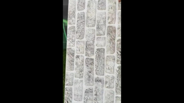 IZODEKOR 3D Brick Effect Wall Panels - Cladding, Stone Look, Styrofoam Panels for Living Room, Kitchen, Bathroom, Balcony, Bedroom, Back of Counter, and Teras | Ancient Traces (10" x 10" Sample)