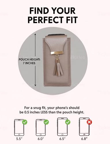 Image of Tickles Fancy Artificial Leather Mobile Pouch with Waist Clip for Women Girls Saree (Color: Sand) (Suitable for Mobile Sizes: 6 Inches and Below)
