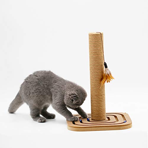 Rascador para gato con juguete miniatura 6