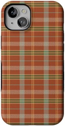 Casely iPhone 15 Case | Spiced Chai | Fall Plaid | Bold Protective Design | MagSafe Compatible Design