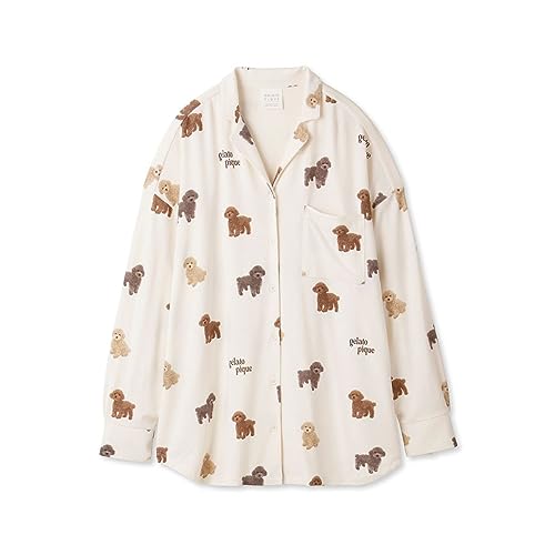 ジェラートピケ gelato pique レディース DOG3柄シャツ ジェラピケ パジャマ ルー(OW-オフホワイト、Free)のサムネイル