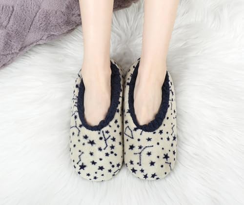 Image of DICUIRD Slipper Socks For Women With Grippers, Fuzzy With Non Slip Bottoms, Cozy Warm Fuzzy Slippers