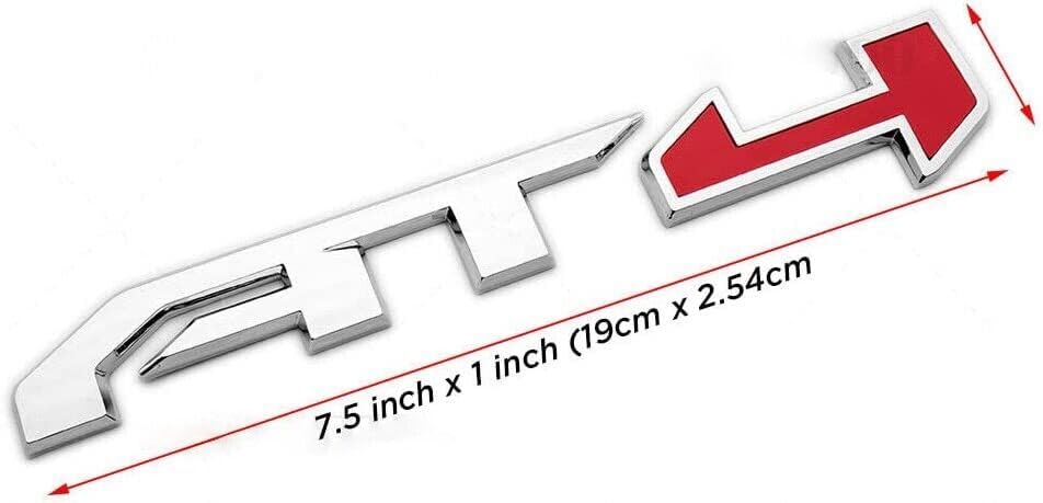 Image of 3Pcs AT4 Emblems Sierra 3D Side Door Rear Tailgate Badge NamePlate Decal with Strong Adhesive 85002068 Replacement for 2019-2023 Canyon Sierra 1500 2500HD 3500HD (Chrome Red)
