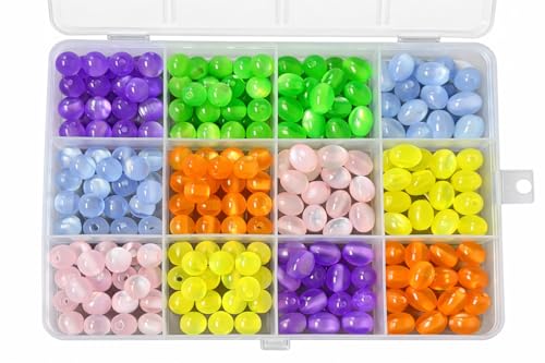 Image of Ambitieux DIY Bracelet Making Kit for Girls - 12 Types Colorful Beads with Charms, Elastic Thread, Earrings, Clasps & Rings - Jewellery Craft Kit for Kids, Birthday Return Gift, Rakhi Special Set for 2 3 4 5 6 7 8 9 10 years (Multicolor 4)