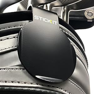 STICKIT Magnetic Golf Bag Landing Pad I Metal Bag Clip for Quick and Easy Use of Magnetic Golf Gear & Accessories with Convenient Positioning on Your Golf Bag